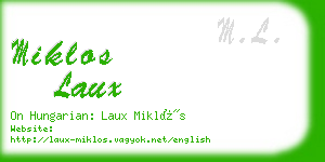 miklos laux business card